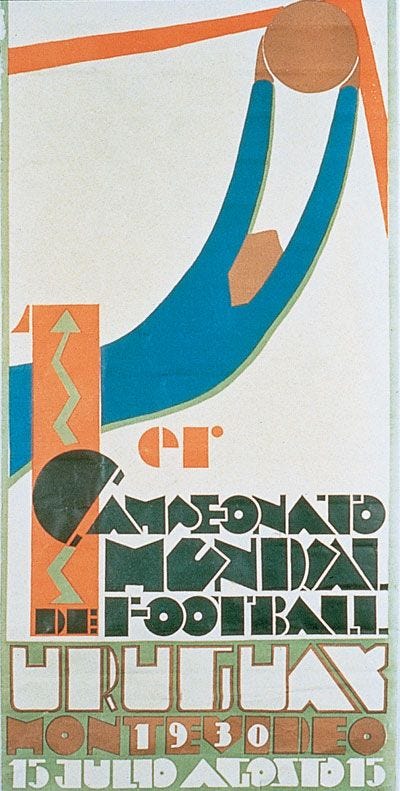 The official poster of the first ever FIFA World Cup, held in Uruguay in 1930. Thirteen teams competed - nine … | 1930 fifa world cup, World cup logo, Soccer poster The official poster of the first ever FIFA World Cup, held in Uruguay in 1930. Thirteen teams competed - nine … | 1930 fifa world cup, World cup logo, Soccer poster