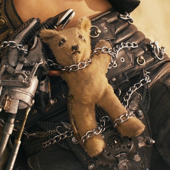 Furiosa, Dementus, Warboy, Teddy, Motorcycle
