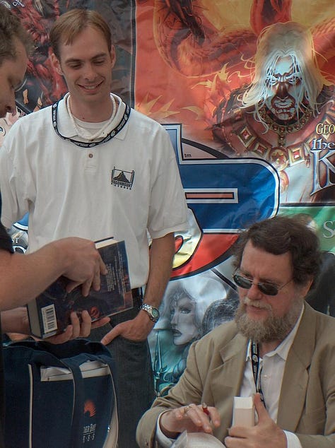Various pictures of me with Robert Jordan, Brandon Sanderson, Harriet McDougal and other members of Team Jordan throughout the years.