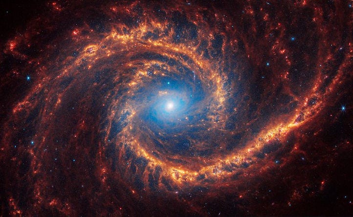 Spiral galaxy NGC 1566 is 60 million light-years away in the constellation Dorado.