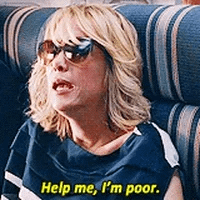 Kirsten Wiig in "Bridesmaids" saying "help me, I'm poor"