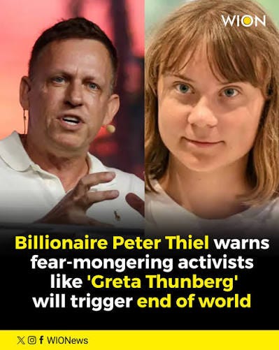Billionaire Peter Thiel has warned that the "Antichrist" in the new world  won't be a literal monster, but people who will create fear and panic in  the name of peace and the