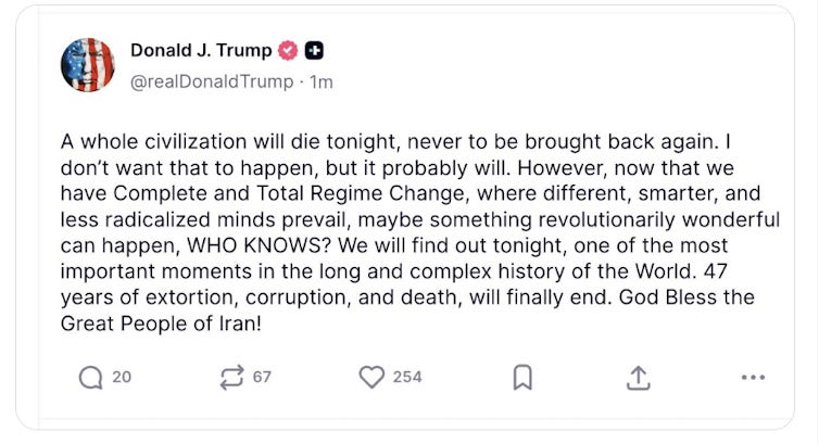 Donald Trump's profane and menacing threats against Iran expose the  unhinged language of war