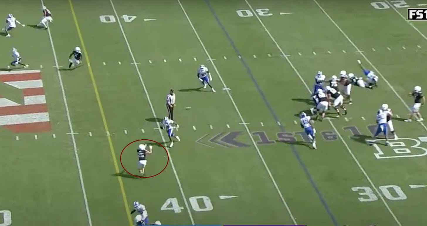 A football player running on a football field
Description automatically generated A football player running on a football field
Description automatically generated