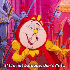 Beauty And The Beast Cogsworth GIF - Beauty And The Beast Cogsworth If Its Not Baroque Dont Fix It - Discover & Share GIFs Beauty And The Beast Cogsworth GIF - Beauty And The Beast Cogsworth If Its Not Baroque Dont Fix It - Discover & Share GIFs