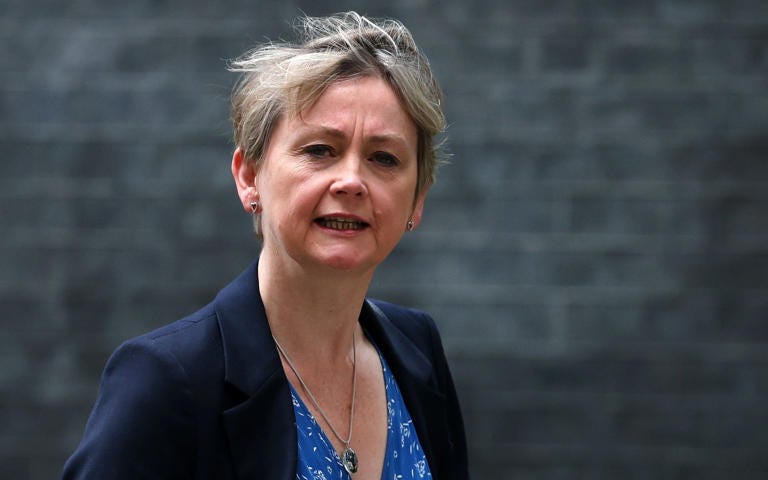 Yvette Cooper, the Home Secretary, says growing numbers of young people are being radicalised online - Andy Rain/EPA-EFE/Shutterstock
