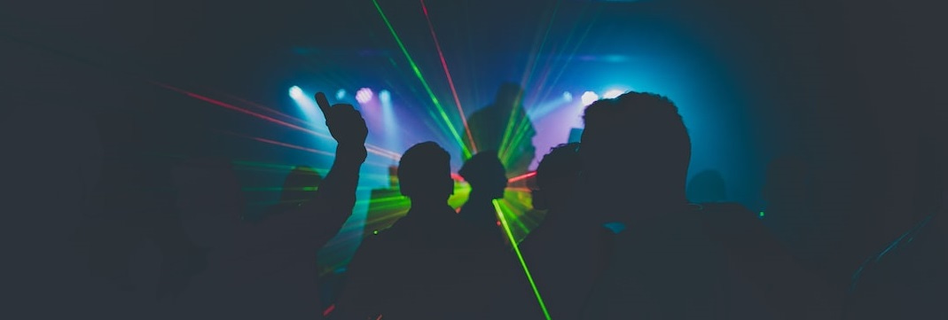 Nightclubers dancing.