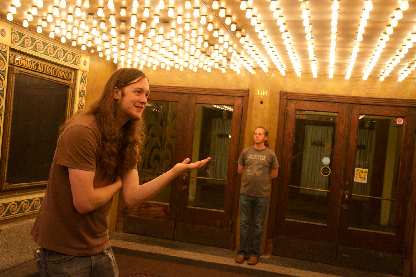 Aaron McDonald (front) drummer of Gypsy Moonshine and Chris Sarber (back) guitarist of Sugar Moon Rabbit.