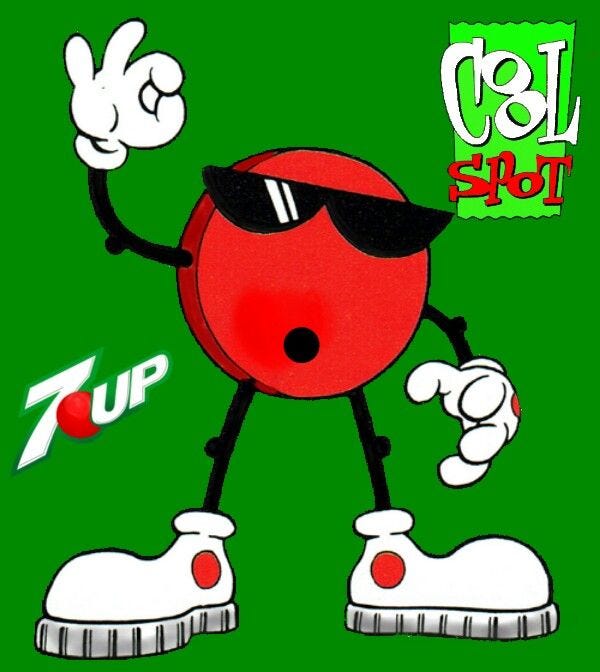 7 Up mascot Cool Spot 1987-1997 : r/90s