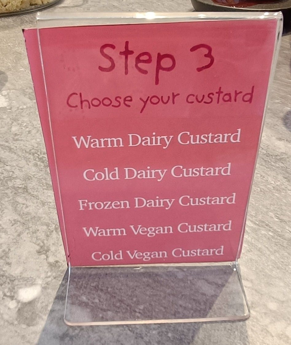Berry Mama Step 3 Sign with Custard options
