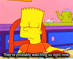 watching bart simpson GIF