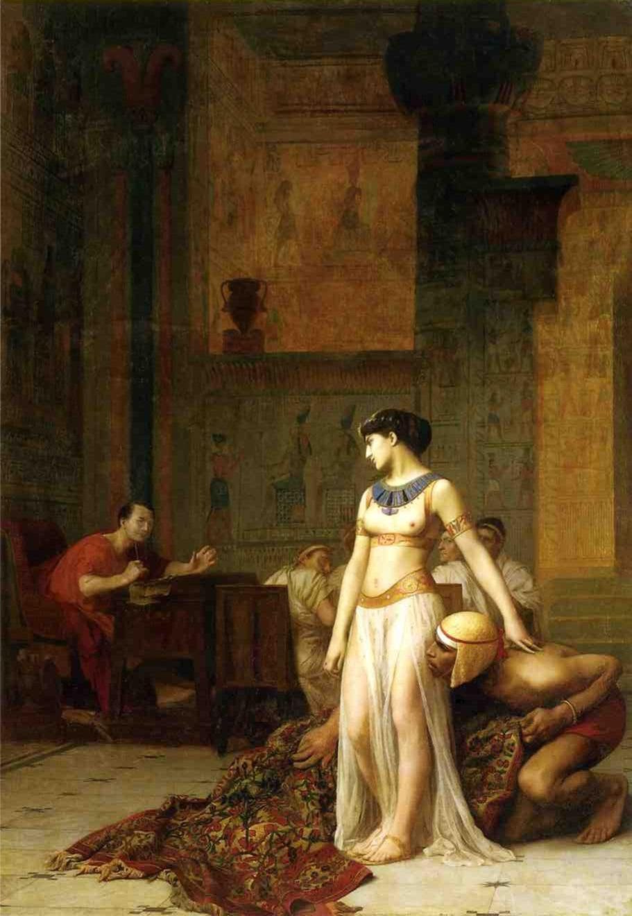 Caesar in Alexandria, as the French painter Jean Léon Gérôme imagined the scene in 1866.