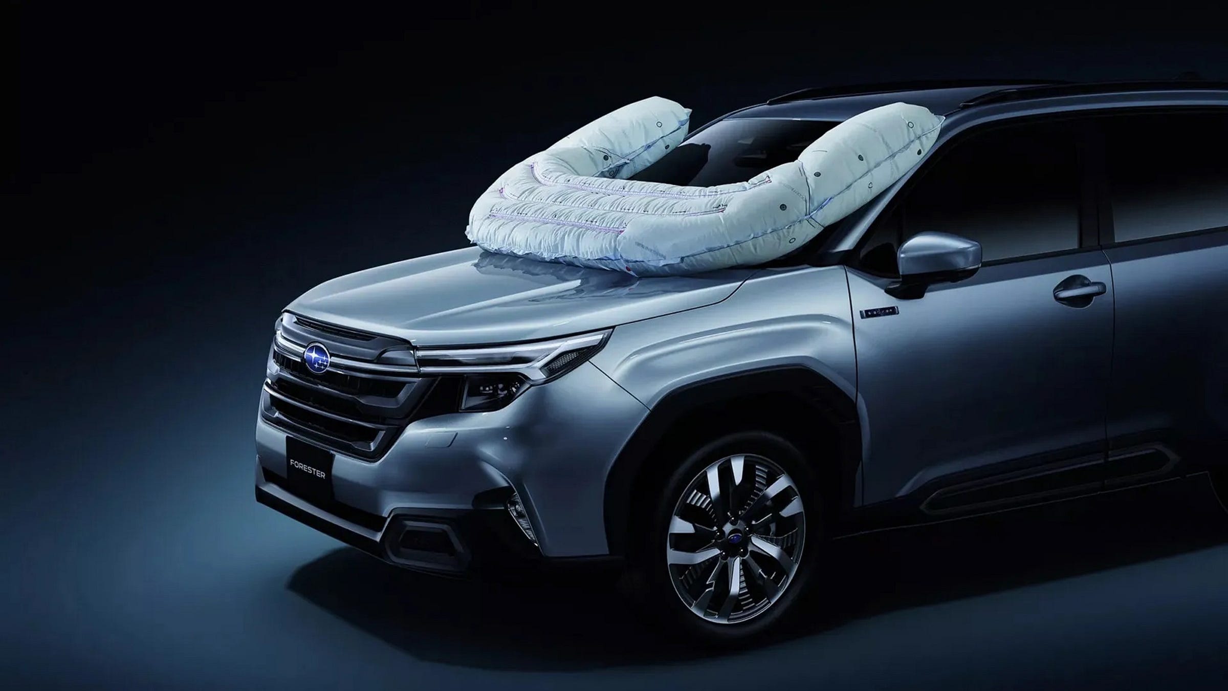 Subaru cyclist airbag