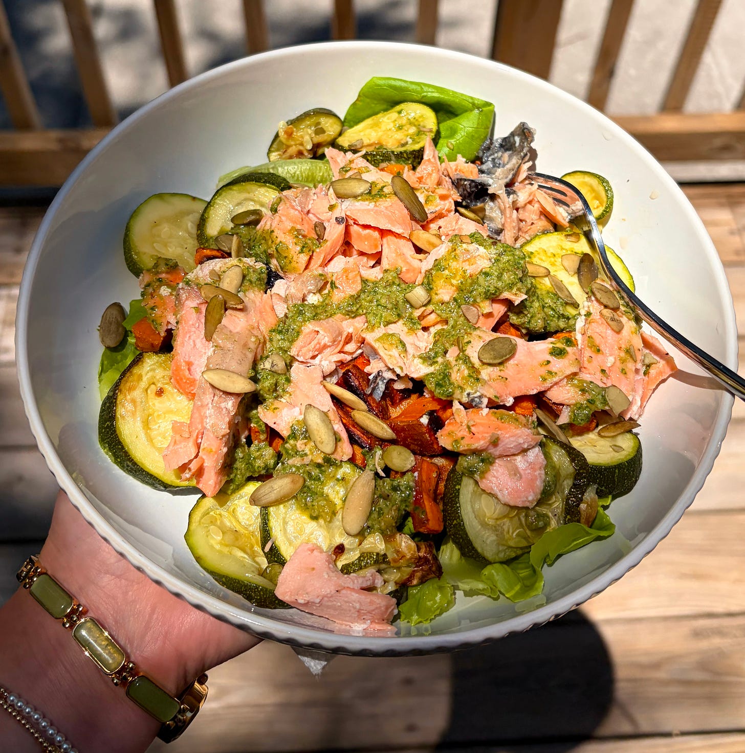 Green goddess salmon glow bowl Green goddess salmon glow bowl