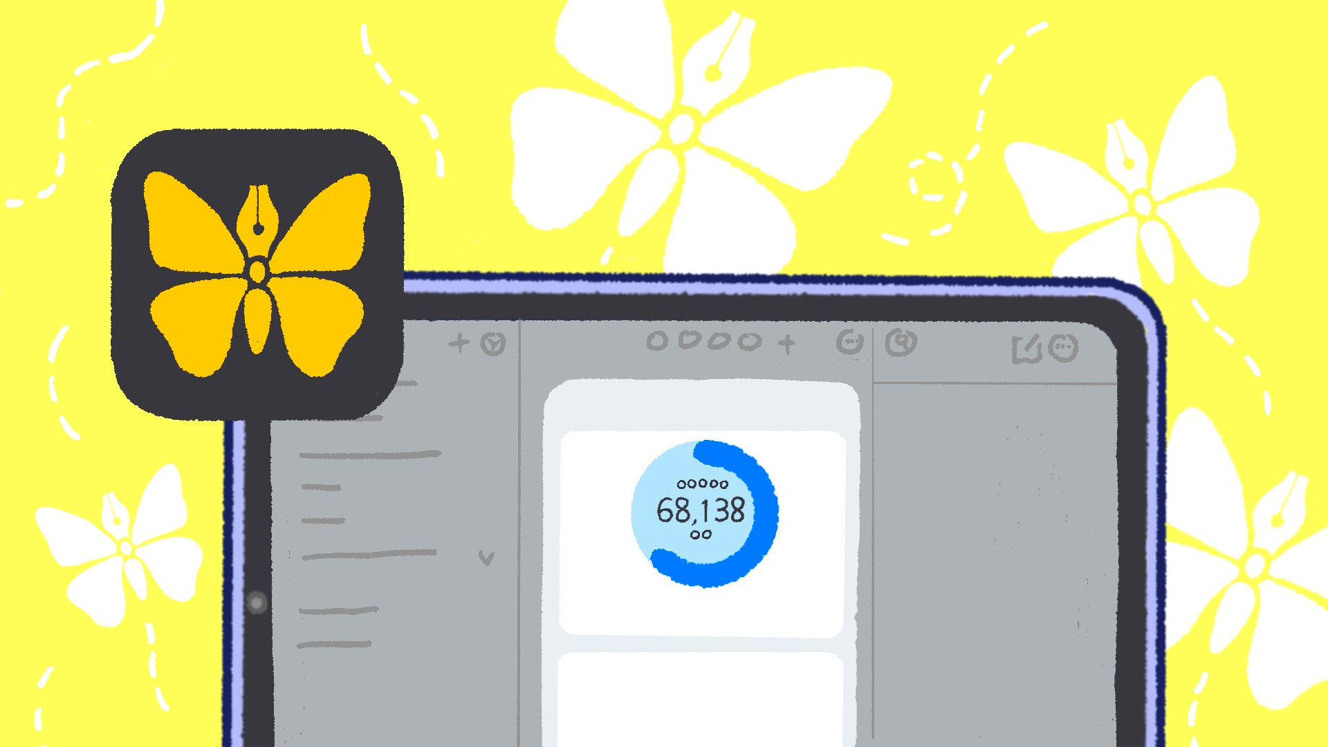 目標文字数を設定して書き進める - by はるな👠iPad Worker - iPad Workers