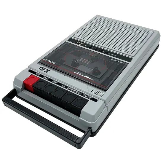 QFX Cassette Player and Recorder with Bluetooth and USB Silver RETRO-40 -  Best Buy
