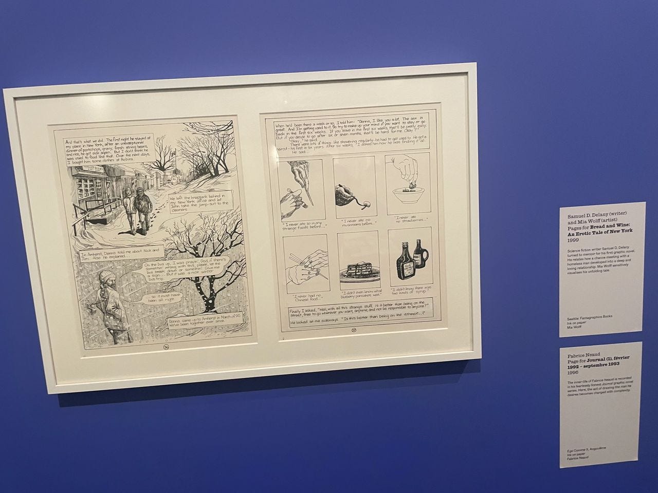 Original pages from Bread and Wine by Mia Wolff and Samuel R. Delany. First published in 1999.