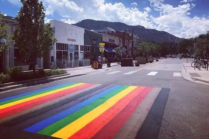 Pride display in Boulder