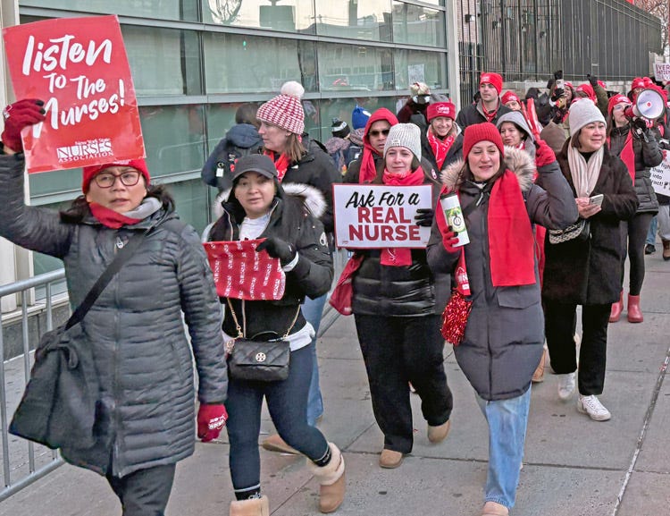 Support 15,000 NY nurses on strike over staffing, health care and safety –  The Militant