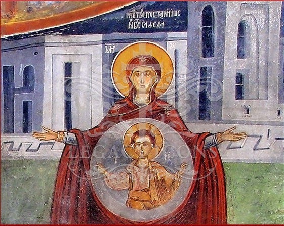 Our Lady of the Incarnation (Slivnichki) Icon - T175