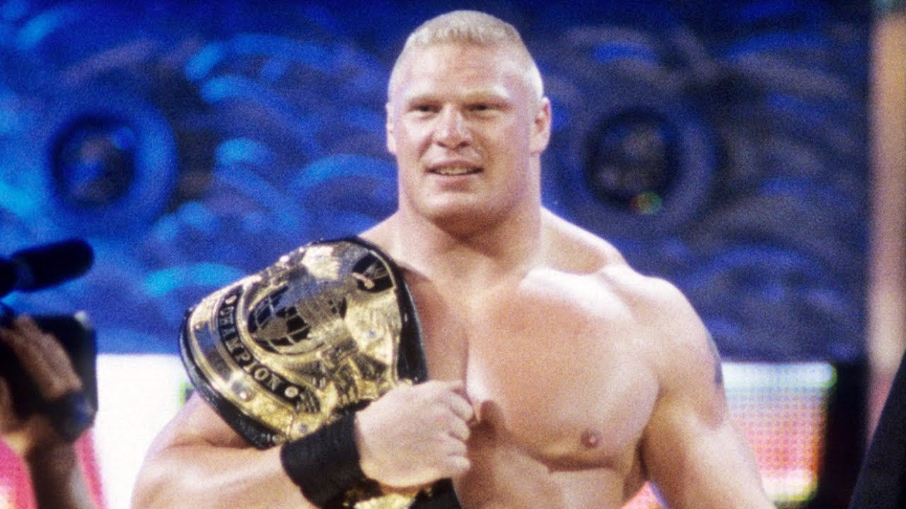 20 years ago today on RAW, Brock Lesnar makes his first entrance as WWE  Undisputed Champion after he defeated The Rock at SummerSlam 2002 :  r/SquaredCircle