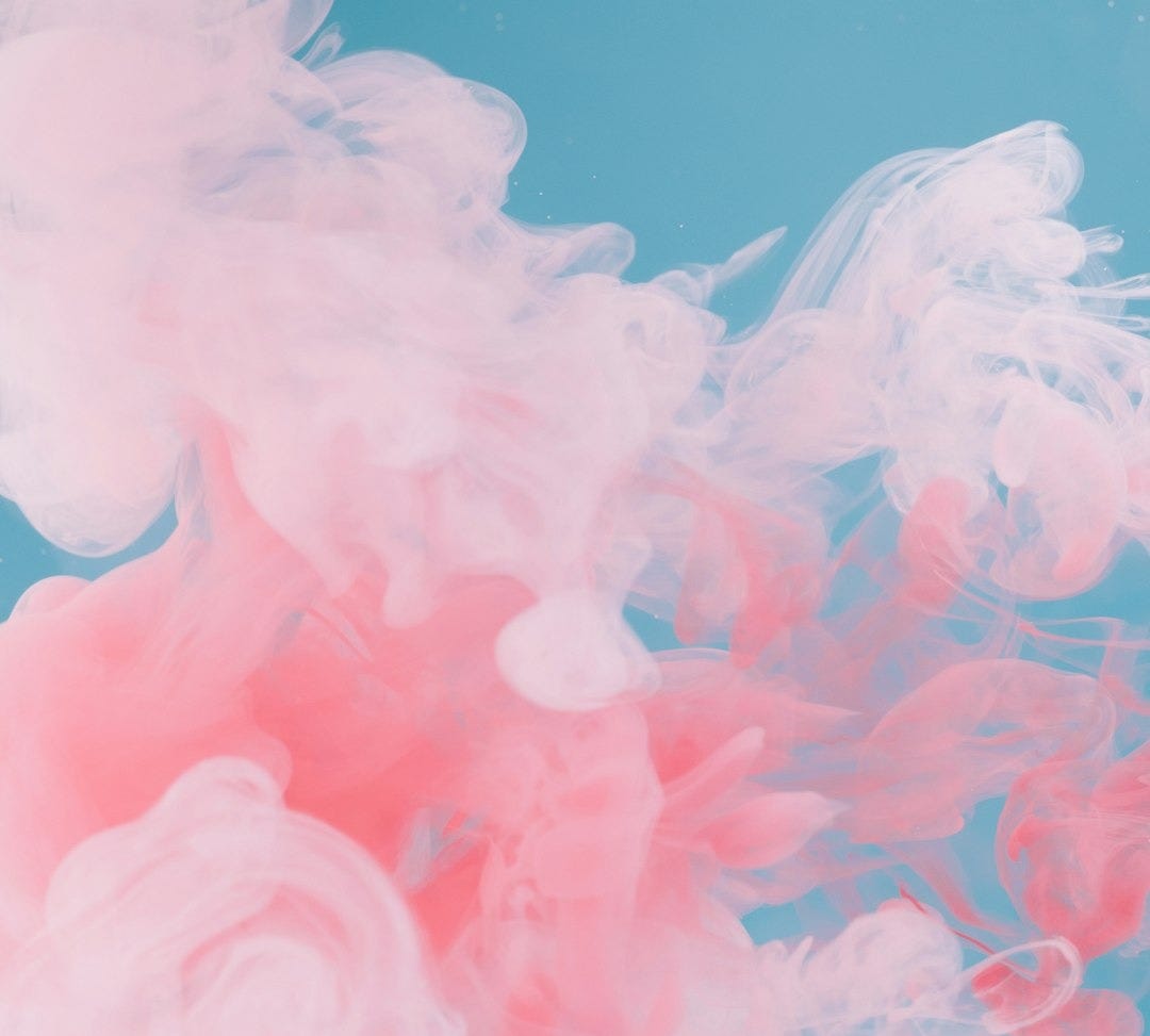 red and blue smoke illustration