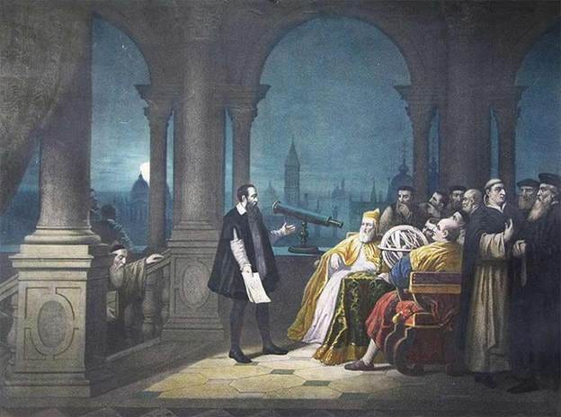 Galileo Galilei displaying his telescope to Leonardo Donato in 1609 by Henry-Julien Detouche (1900) (Public Domain) Galileo Galilei displaying his telescope to Leonardo Donato in 1609 by Henry-Julien Detouche (1900) (Public Domain)