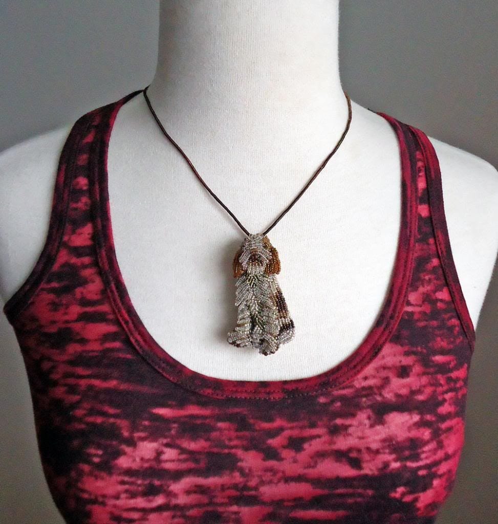 beaded italian spinone rare dog jewelry necklace pendant bead embroidery etsy beads beaded italian spinone rare dog jewelry necklace pendant bead embroidery etsy beads
