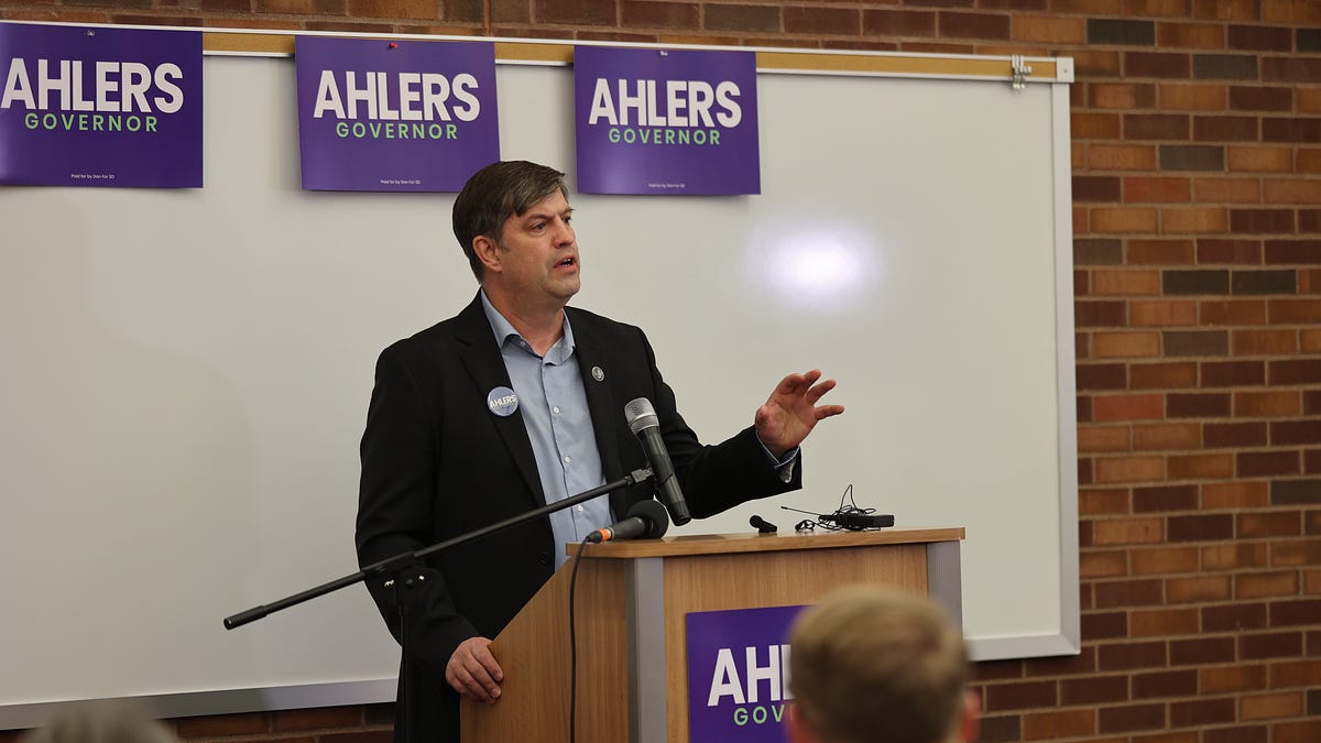 Ahlers touts crossover appeal, work ethic in announcement for governor