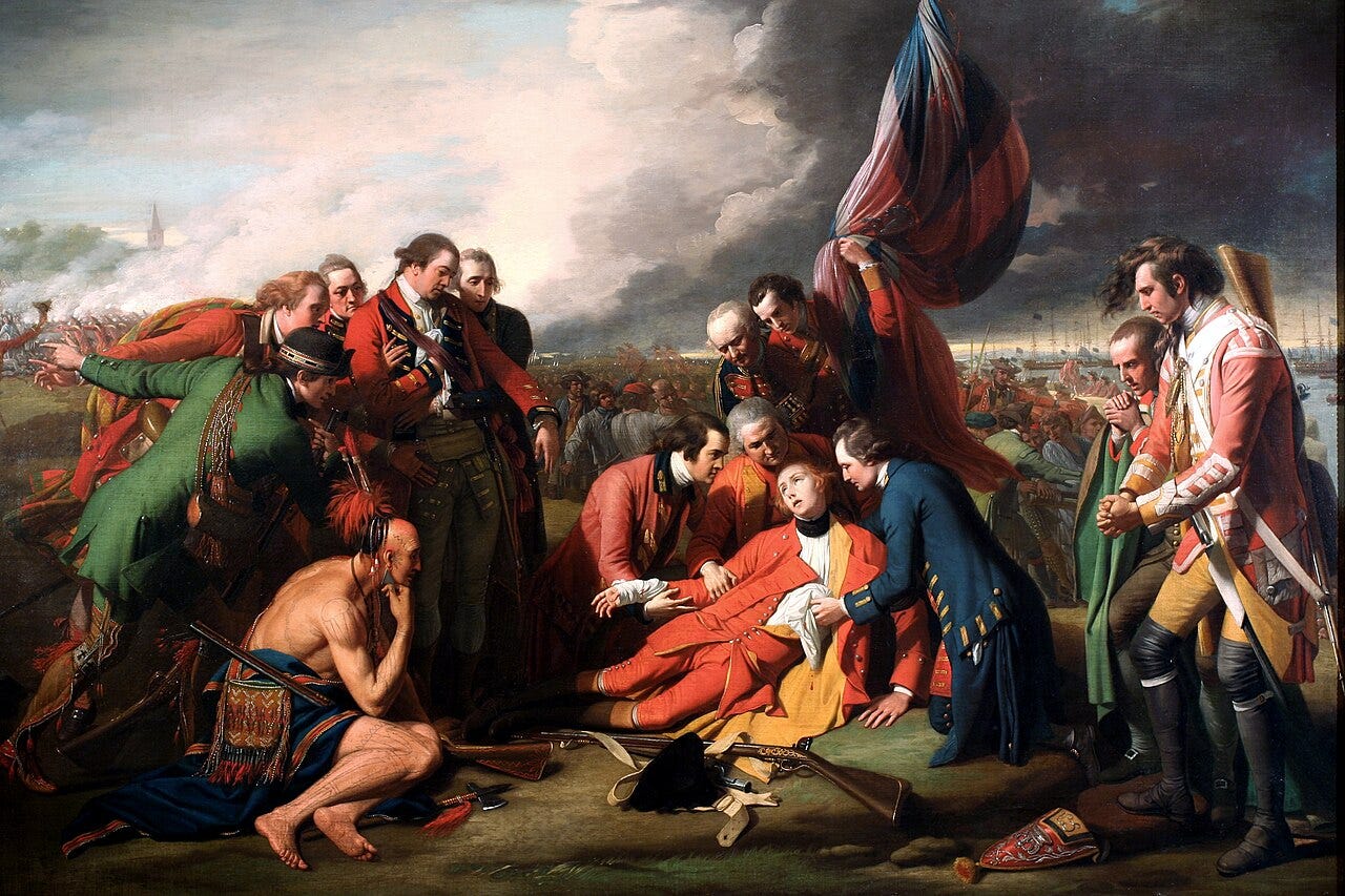 Dying general surrounded officers