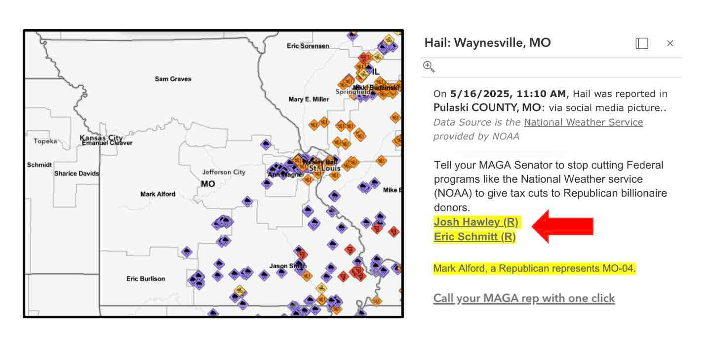 Hold MAGA Republicans accountable for gutting the National Weather Service