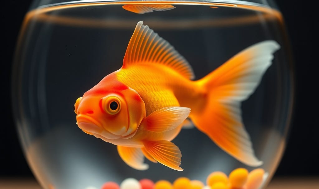 The attention span of a goldfish