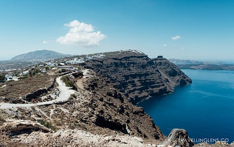 Views along the Fira to Oia hike