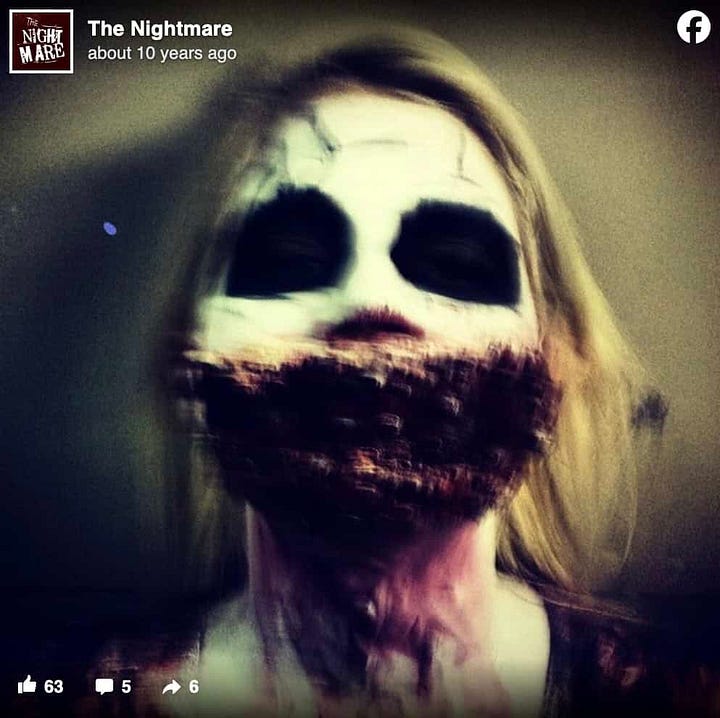 Evil images as promotional material