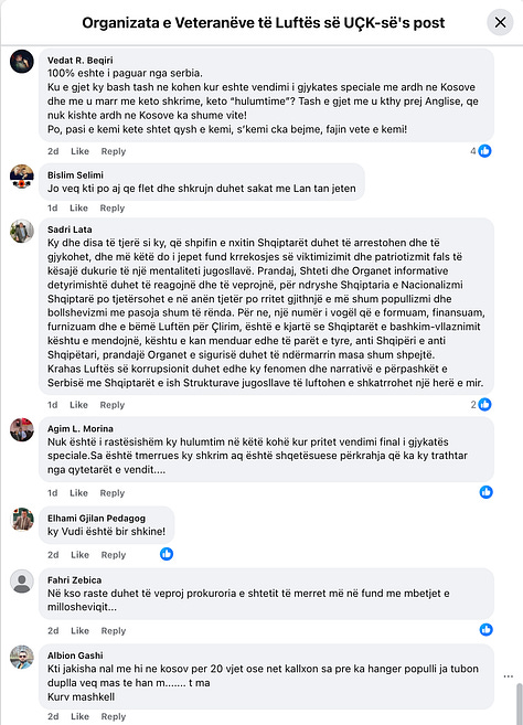 2/2: Fotografi që dokumentojnë fushatën e dhunës verbale të nxitur nga Organizata e Veteranëve të Luftës