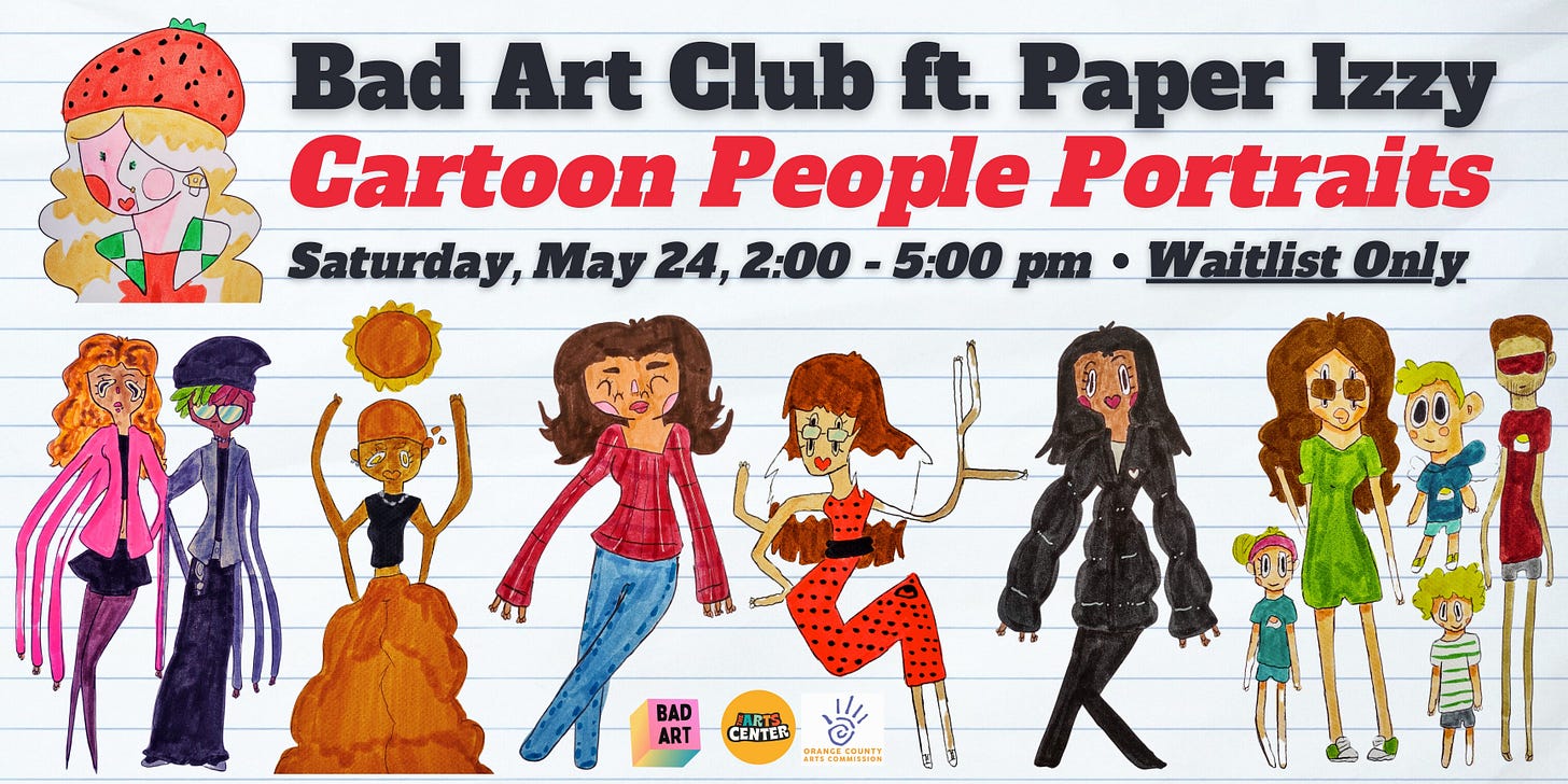 Promo image for May BAC: Cartoon People Portraits with Paper Izzy