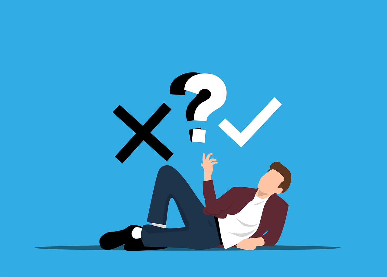 Free confused decision man vector