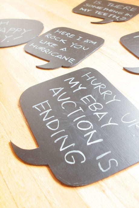 DIY Chalkboard Talk Bubbles