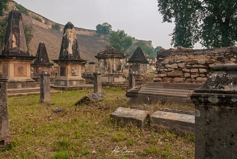 Sleeping Men. The graves. Chunar