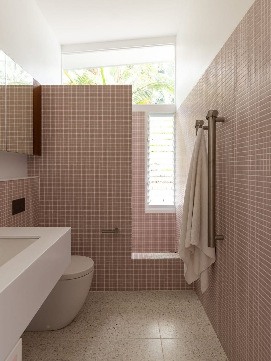 Modernist bathroom renovation Avalon