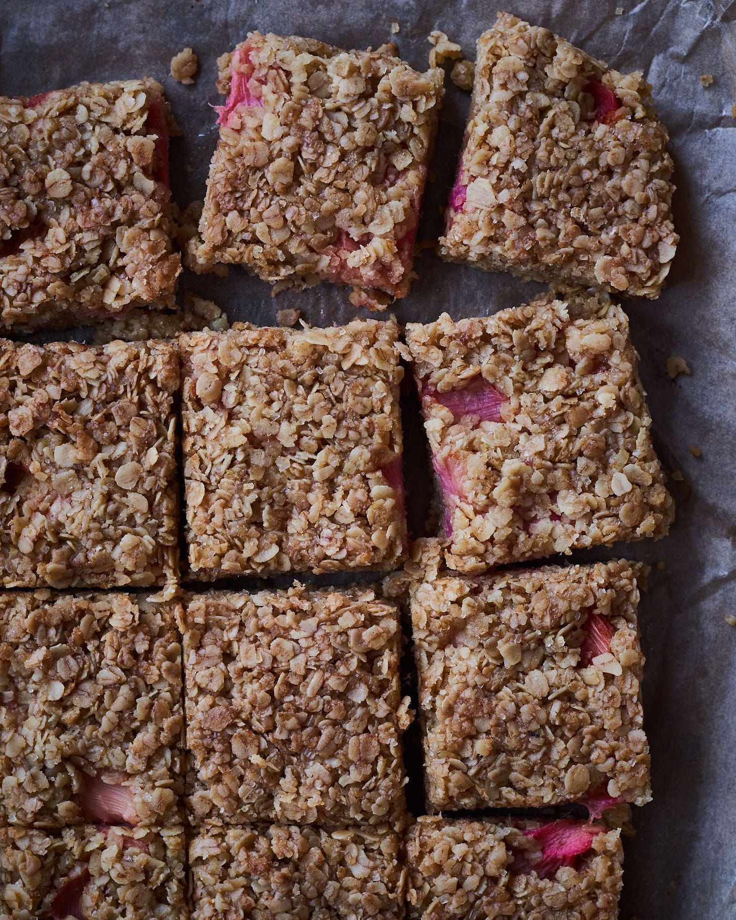 Rhubarb, ginger and orange flapjack Rhubarb, ginger and orange flapjack