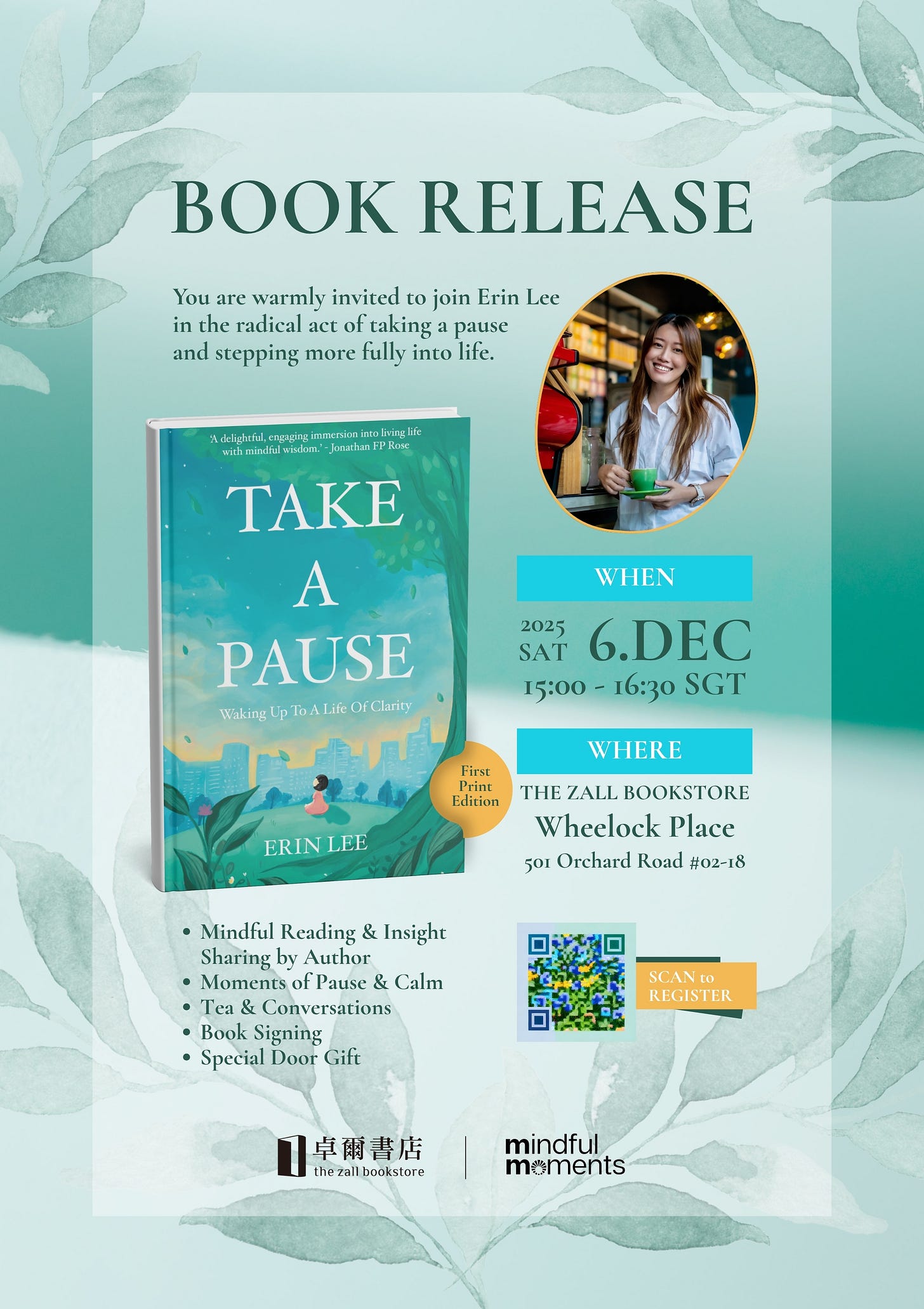 Take A Pause Book Release at The Zall Bookstore