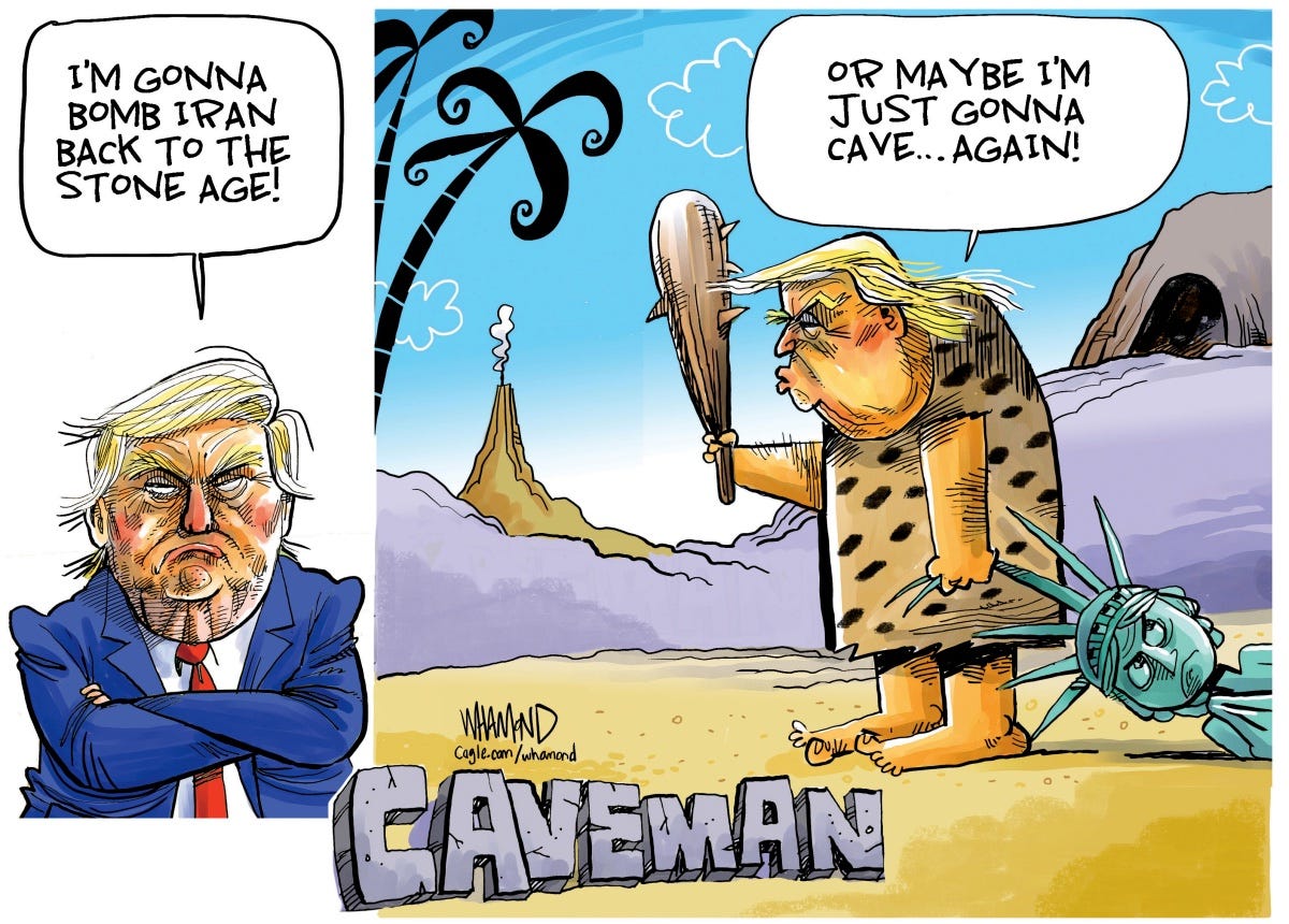 The Art of the Squeal Trump Chickens Out and Leaves America Holding the Bill