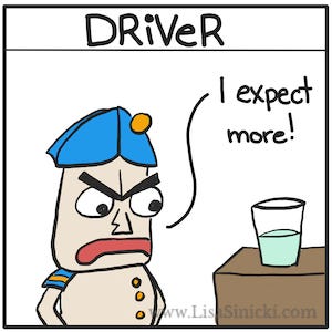 The Glass Is comic essay by Lisa Sinicki