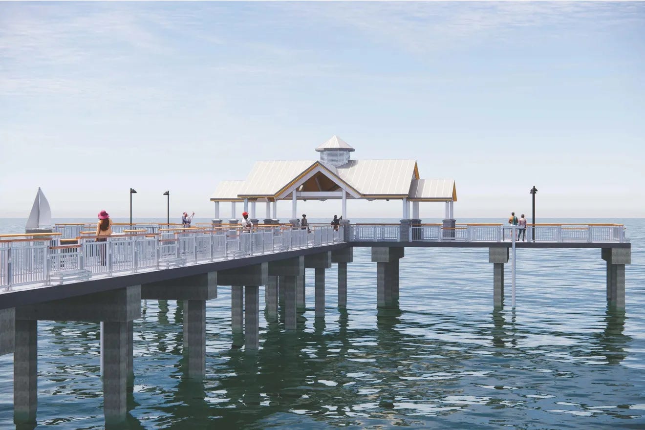 Pier Pressure With Pictures: Fort Myers Beach rebuild reaches 100% design completion. A 1,000-foot, $17.1M landmark will rise by August 2027.