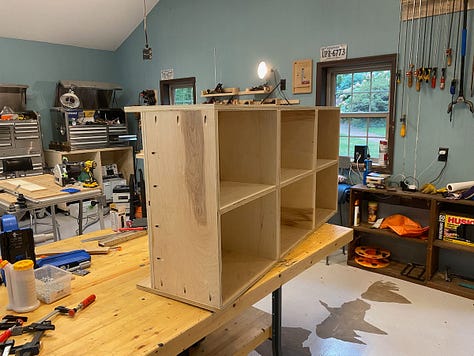 TV console under construction