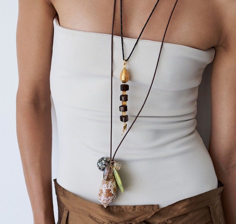 Fishbone Paracord Necklace Smoky Quartz Fishbone Paracord Necklace Smoky Quartz