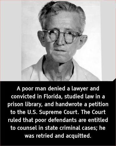 Who's Clarence Earl Gideon? 🤔 He's recognized every March 18 on Gideon's Day for his part in a landmark Supreme Court case. ➡️ The 1963 decision would ensure the Sixth Amendment right Who's Clarence Earl Gideon? 🤔 He's recognized every March 18 on Gideon's Day for his part in a landmark Supreme Court case. ➡️ The 1963 decision would ensure the Sixth Amendment right