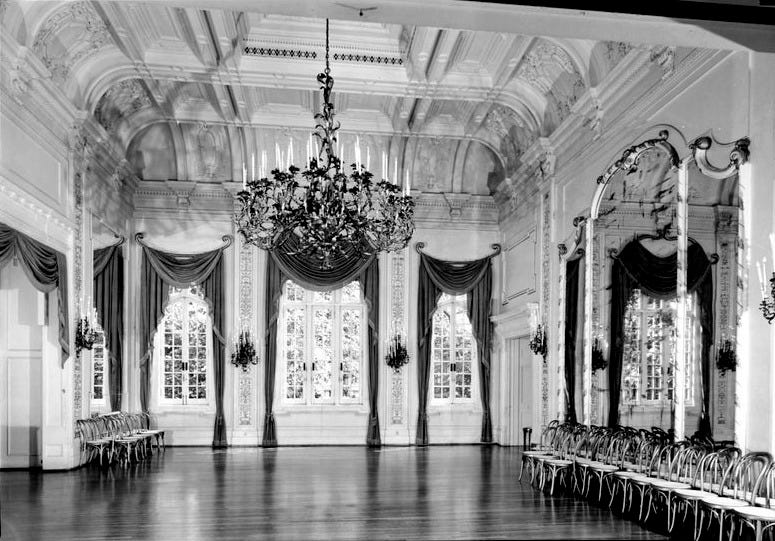 Wadsworth House (Sulgrave Club) interior: ballroom, 1970