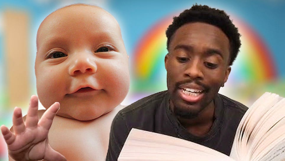 Kai Cenat reading to a baby Kai Cenat reading to a baby